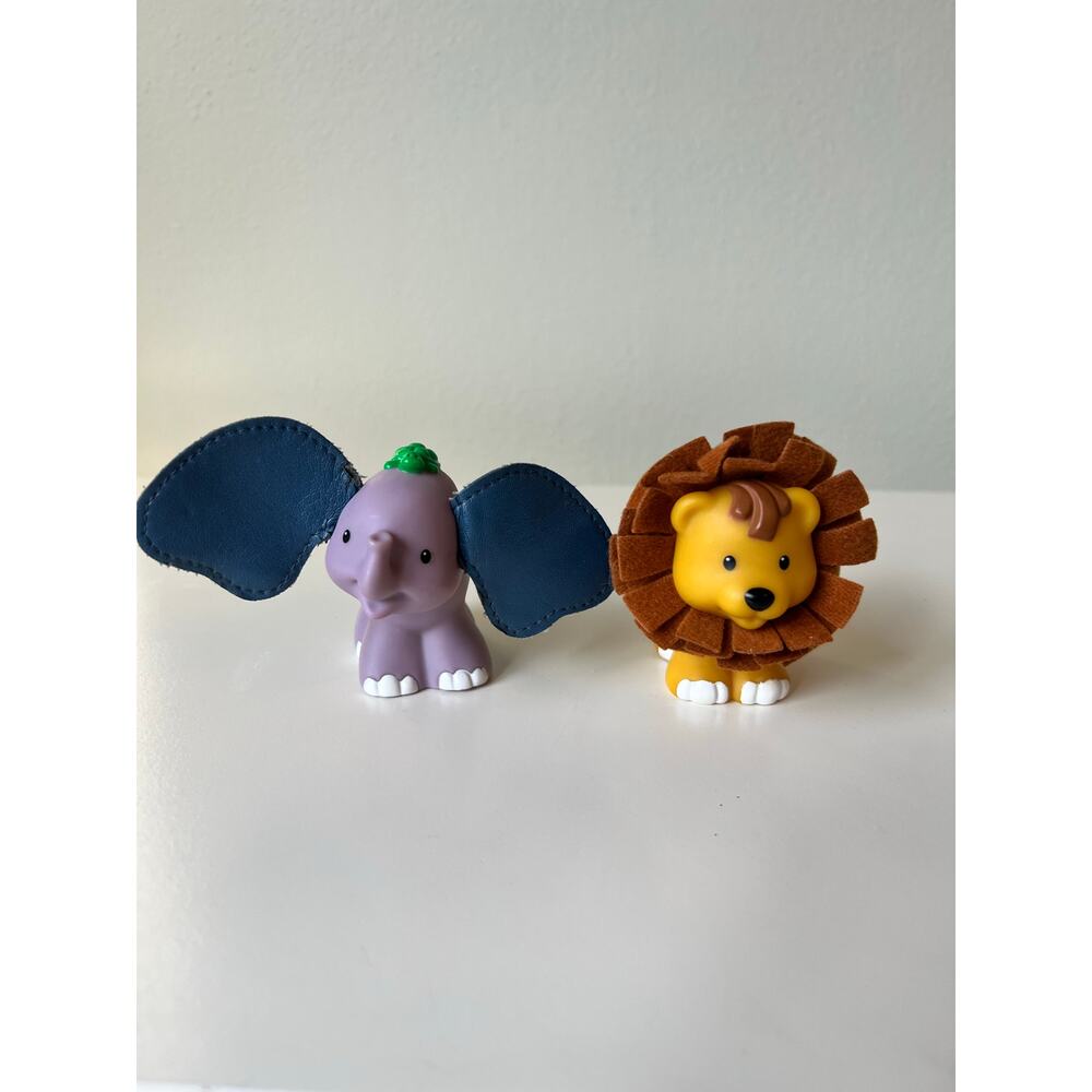 Fisher-Price Little People Elephant Lion Touch and Feel Figures from Noah's Ark